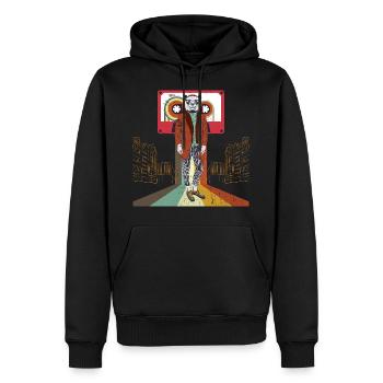 Funky Panda - Männer Premium Bio Hoodie - Schwarz - Vorne - Nico (187cm)