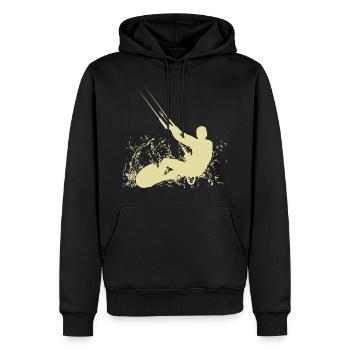 Kitesurfer - Männer Premium Bio Hoodie - Schwarz - Vorne - Nico (187cm)