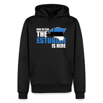 Estland - Männer Premium Bio Hoodie - Schwarz - Vorne - Nico (187cm)