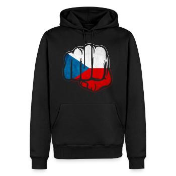 République tchèque Prague Europe de l'Est Ostrava cadeau de fierté - Sweat à capuche Premium bio Homme - noir - Devant - Nico (187cm)