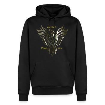Phoenix doré - Sweat à capuche Premium bio Homme - noir - Devant - Nico (187cm)