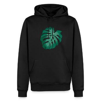 Monstera deliciosa Instagram Pflanze Plant Blatt - Männer Premium Bio Hoodie - Schwarz - Vorne - Nico (187cm)
