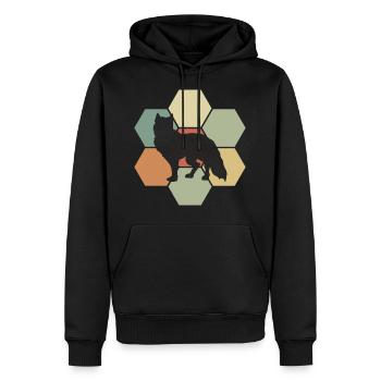 Renards Renards - Sweat à capuche Premium bio Homme - noir - Devant - Nico (187cm)