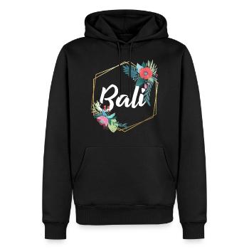Indonesien Bali - Männer Premium Bio Hoodie - Schwarz - Vorne - Nico (187cm)