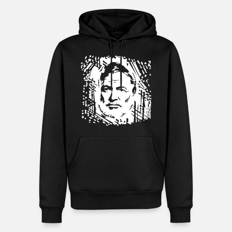 Hemingway - Männer Premium Bio Hoodie - Schwarz