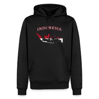 Jakarta Indonésie Bali - Sweat à capuche Premium bio Homme - noir - Devant - Nico (187cm)