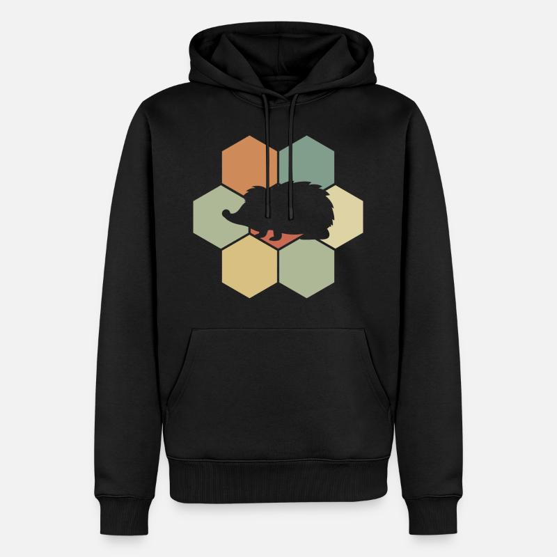 hérisson - Sweat à capuche Premium bio Homme - noir