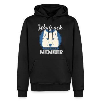 WOLF TSHIRT GESCHENK JUNGGESELLENABSCHIED LUSTIG - Männer Premium Bio Hoodie - Schwarz - Vorne - Nico (187cm)
