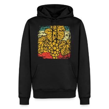 Trauben Weinrebe - Männer Premium Bio Hoodie - Schwarz - Vorne - Nico (187cm)