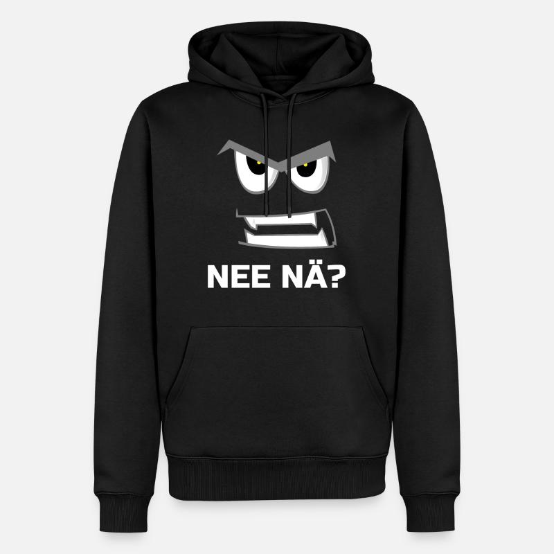 Nee Nä - Männer Premium Bio Hoodie - Schwarz