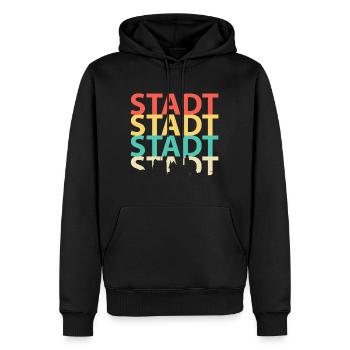 Stadt Städte - Männer Premium Bio Hoodie - Schwarz - Vorne - Nico (187cm)