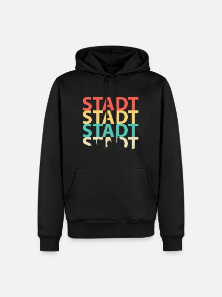 Stadt Städte - Männer Premium Bio Hoodie - Schwarz