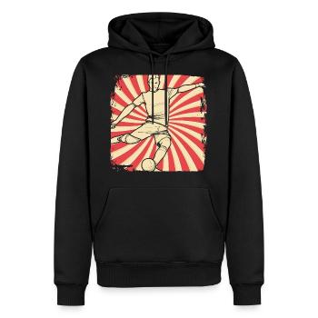 Fußballverein Fußballspieler - Männer Premium Bio Hoodie - Schwarz - Vorne - Nico (187cm)