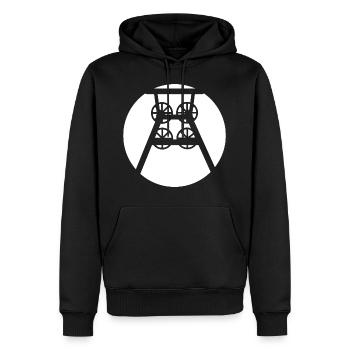 Ruhrpott Mine Tour d’extraction (w) - Sweat à capuche Premium bio Homme - noir - Devant - Nico (187cm)