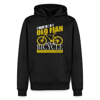 Fahrradfahren - Männer Premium Bio Hoodie - Schwarz - Vorne - Nico (187cm)
