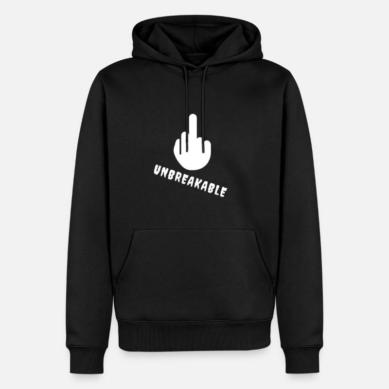 Unbreakable Unzerbrechlich - Männer Premium Bio Hoodie - Schwarz