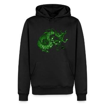 Drachen Raubtier - Männer Premium Bio Hoodie - Schwarz - Vorne - Nico (187cm)