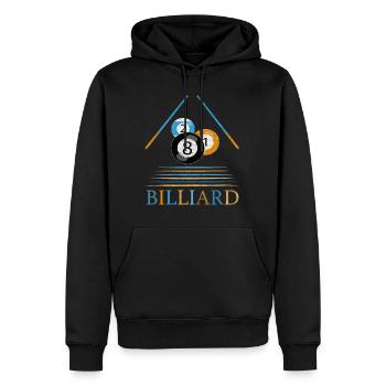 Billard Billardkugel Snooker Queue Billiard 8-Ball - Männer Premium Bio Hoodie - Schwarz - Vorne - Nico (187cm)