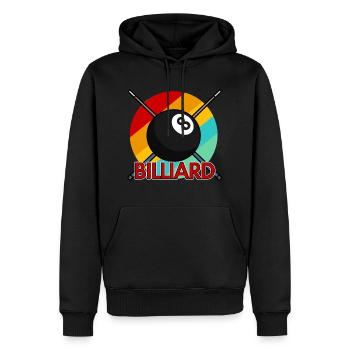 Billard - Männer Premium Bio Hoodie - Schwarz - Vorne - Nico (187cm)