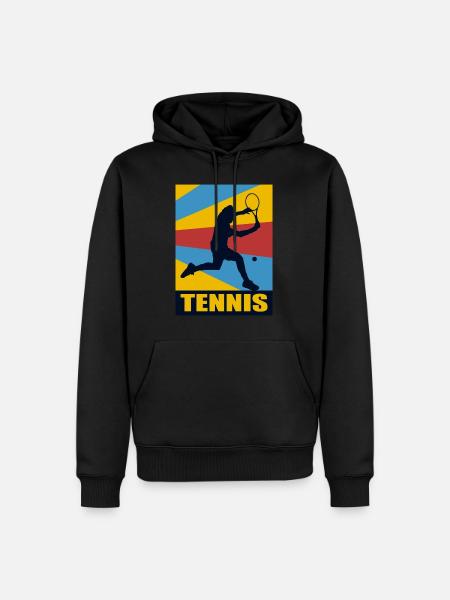 tennis - Men’s Premium Organic Hoodie - black