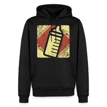 Babyflasche Babysitter Geschenk - Männer Premium Bio Hoodie - Schwarz - Vorne - Nico (187cm)