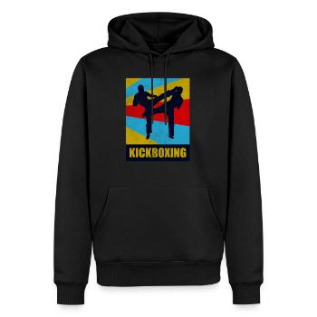 Kickboxing - Men’s Premium Organic Hoodie - black - Front - Nico (187cm)