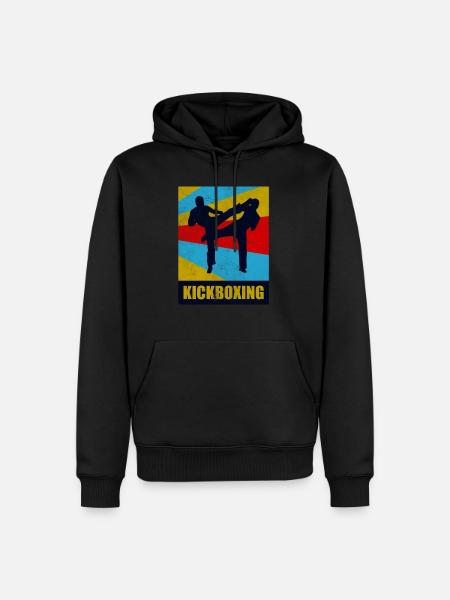 kickboxing - Sweat à capuche Premium bio Homme - noir