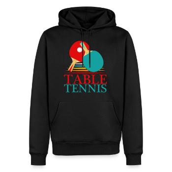 Tennis de table raquette de tennis de table ping pong ping pong - Sweat à capuche Premium bio Homme - noir - Devant - Nico (187cm)