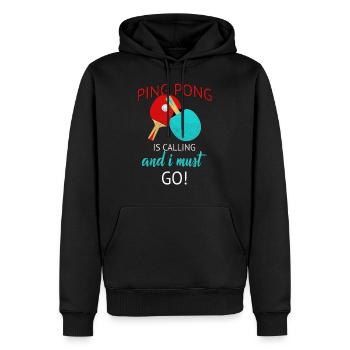 Pingpong Tischtennisball Tischtennisschläger - Männer Premium Bio Hoodie - Schwarz - Vorne - Nico (187cm)