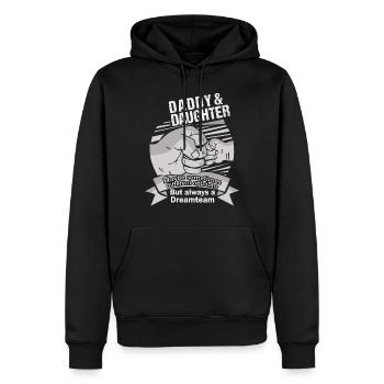 Geschenk Vater Tochter Daddy Familie Liebe Kinder - Männer Premium Bio Hoodie - Schwarz - Vorne - Nico (187cm)