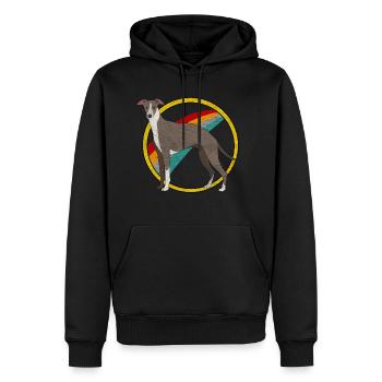Chien de chasse, race, lévrier, chasse, amour, chien de chasse - Sweat à capuche Premium bio Homme - noir - Devant - Nico (187cm)