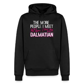 Dalmatiner - Männer Premium Bio Hoodie - Schwarz - Vorne - Nico (187cm)