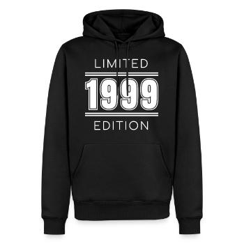 Année de naissance 1999 Anniversaire Cadeau Année Vintage - Sweat à capuche Premium bio Homme - noir - Devant - Nico (187cm)