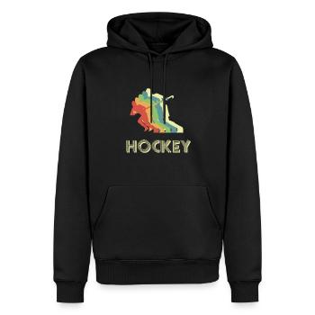 Hockey Feldhockey Hockeyspieler - Männer Premium Bio Hoodie - Schwarz - Vorne - Nico (187cm)