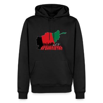 Afghanistan - Männer Premium Bio Hoodie - Schwarz - Vorne - Nico (187cm)