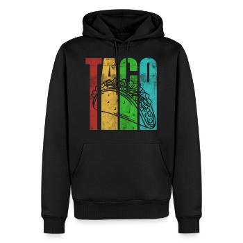 Taco - Sweat à capuche Premium bio Homme - noir - Devant - Nico (187cm)