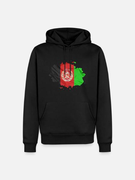 Drapeau afghan - Sweat à capuche Premium bio Homme - noir