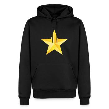 Shining star - Men’s Premium Organic Hoodie - black - Front - Nico (187cm)