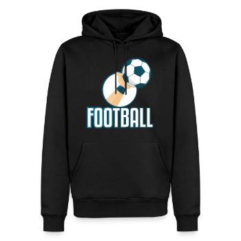 Straßenfußball Fußballer Fußballspiel Geschenk - Männer Premium Bio Hoodie - Schwarz - Vorne - Nico (187cm)