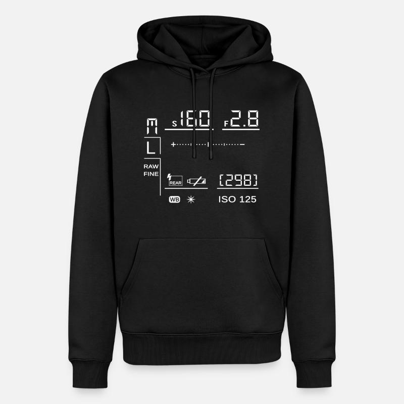 Fotograf, Kamera , Display - Männer Premium Bio Hoodie - Schwarz