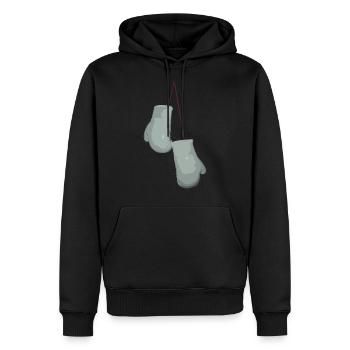 Gants de boxe - Sweat à capuche Premium bio Homme - noir - Devant - Nico (187cm)