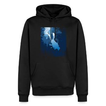 Taucher Dive & Fun - Männer Premium Bio Hoodie - Schwarz - Vorne - Nico (187cm)