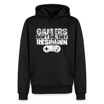 Gamer - Männer Premium Bio Hoodie - Schwarz - Vorne - Nico (187cm)