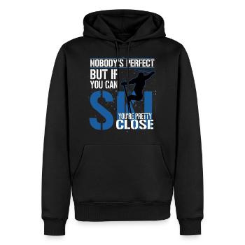 Ski Jumping Skiing Skiing Skiing Wintersport - Men’s Premium Organic Hoodie - black - Front - Nico (187cm)