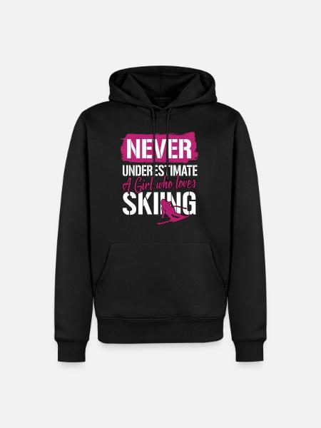ski - Sweat à capuche Premium bio Homme - noir