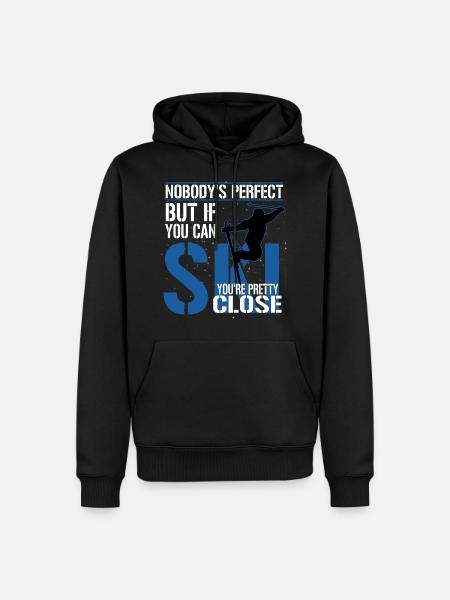 ski - Sweat à capuche Premium bio Homme - noir