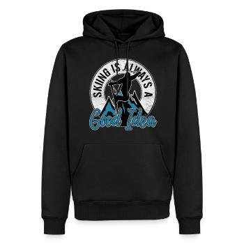 Ski fahren - Männer Premium Bio Hoodie - Schwarz - Vorne - Nico (187cm)