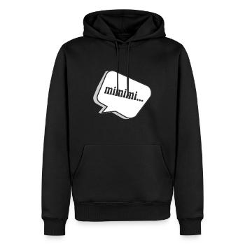 mimimi - Männer Premium Bio Hoodie - Schwarz - Vorne - Nico (187cm)