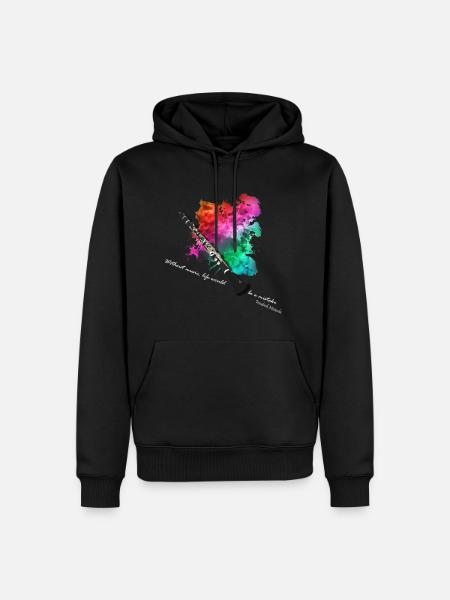 clarinet - Men’s Premium Organic Hoodie - black