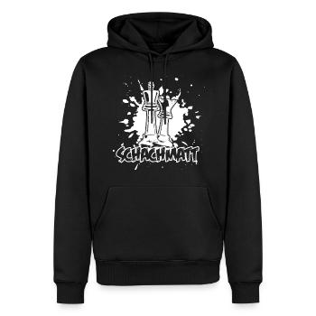 Schachmatt Schach Schachbrett Freizeit Strategie - Männer Premium Bio Hoodie - Schwarz - Vorne - Nico (187cm)